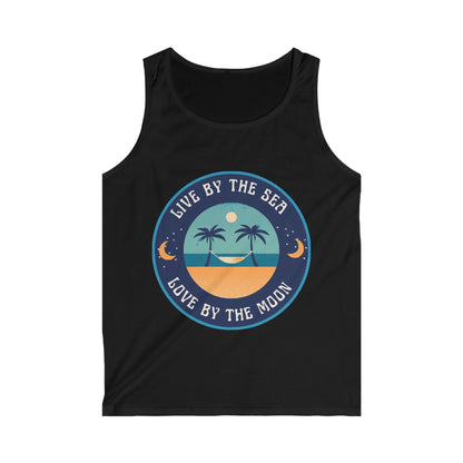 Live By The Sea Love By The Moon  Men's Softstyle Tank Top