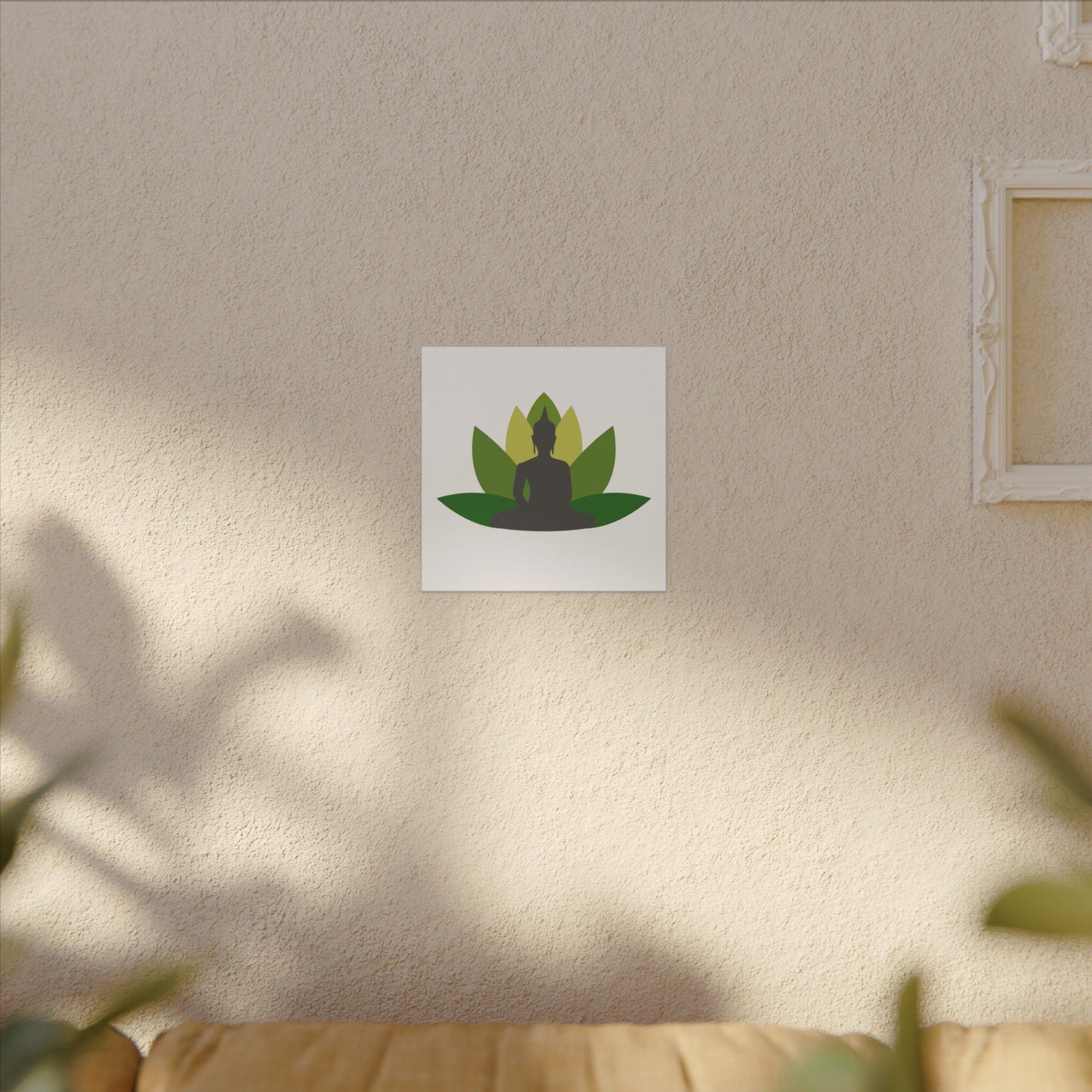 Buddha Lotus Canvas Print | Verde | Meditation & Yoga Wall Art