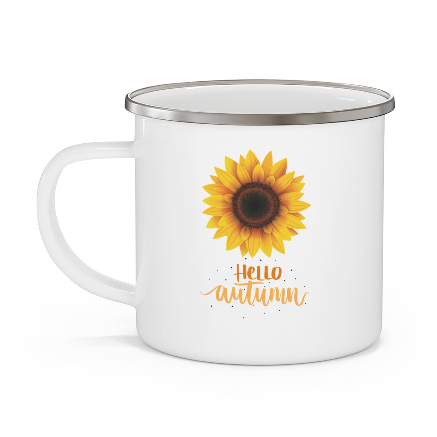 Hello Autumn Enamel Camping Mug