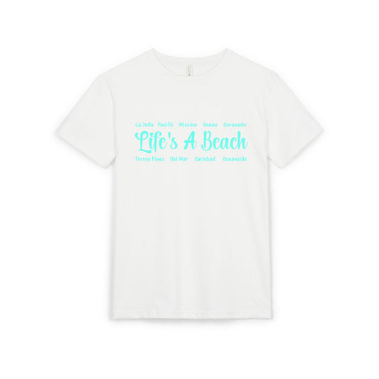 Life’s A Beach – San Diego Unisex Sueded T-Shirt | Beach Lover Tee
