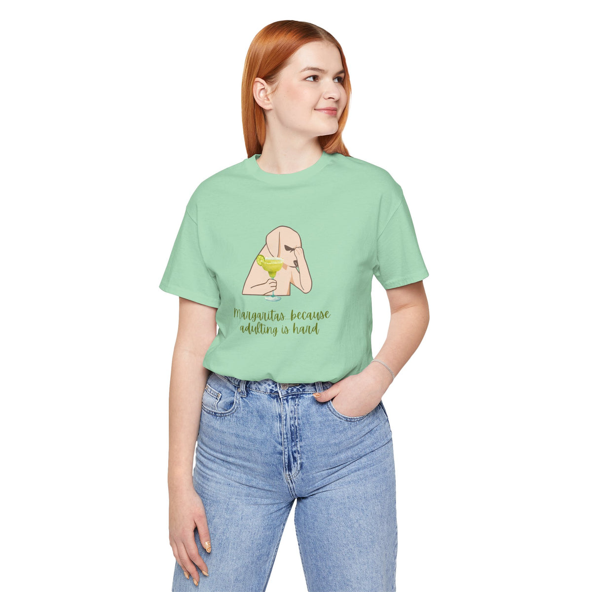 Margaritas...Because Adulting Is Hard | Unisex Jersey T-Shirt