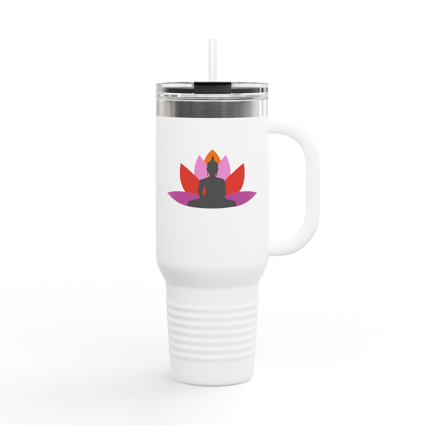 Buddha Lotus 40 oz Insulated Travel Tumbler | Tropical | Meditation & Yoga Drinkware