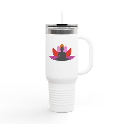 Buddha Lotus 40 oz Insulated Travel Tumbler | Tropical | Meditation & Yoga Drinkware