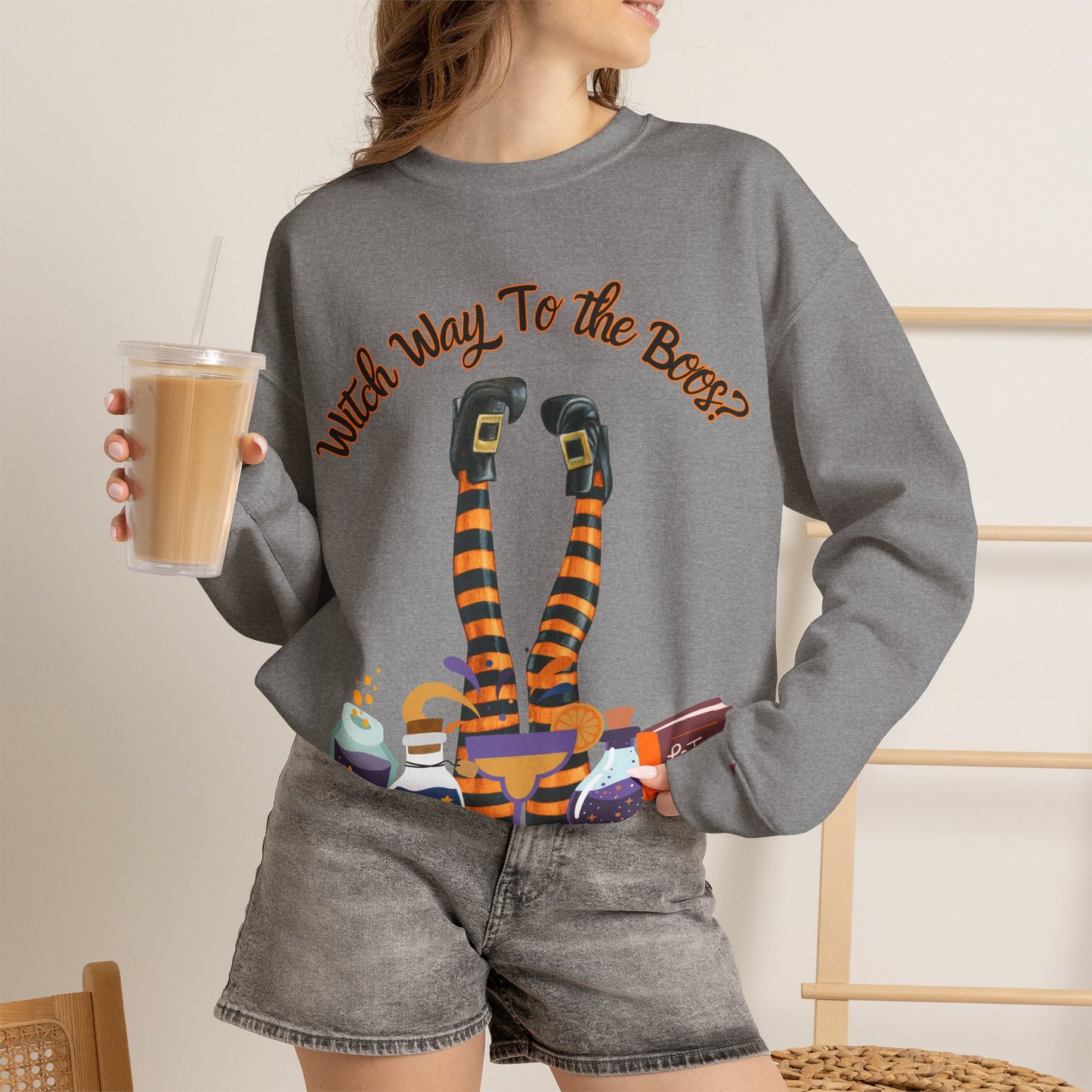 Witch Way To The Boos? Crewneck Sweatshirt