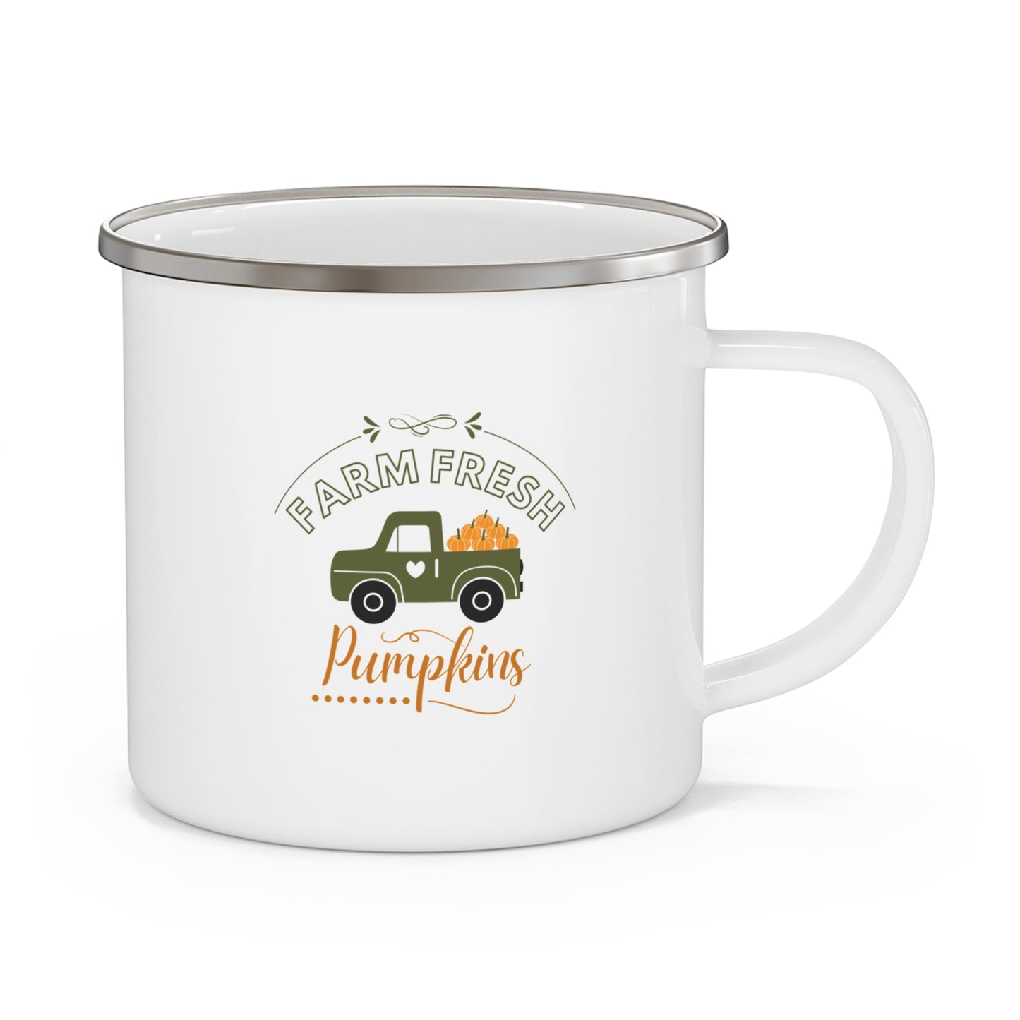 Farm Fresh Pumpkins  Enamel Camping Mug