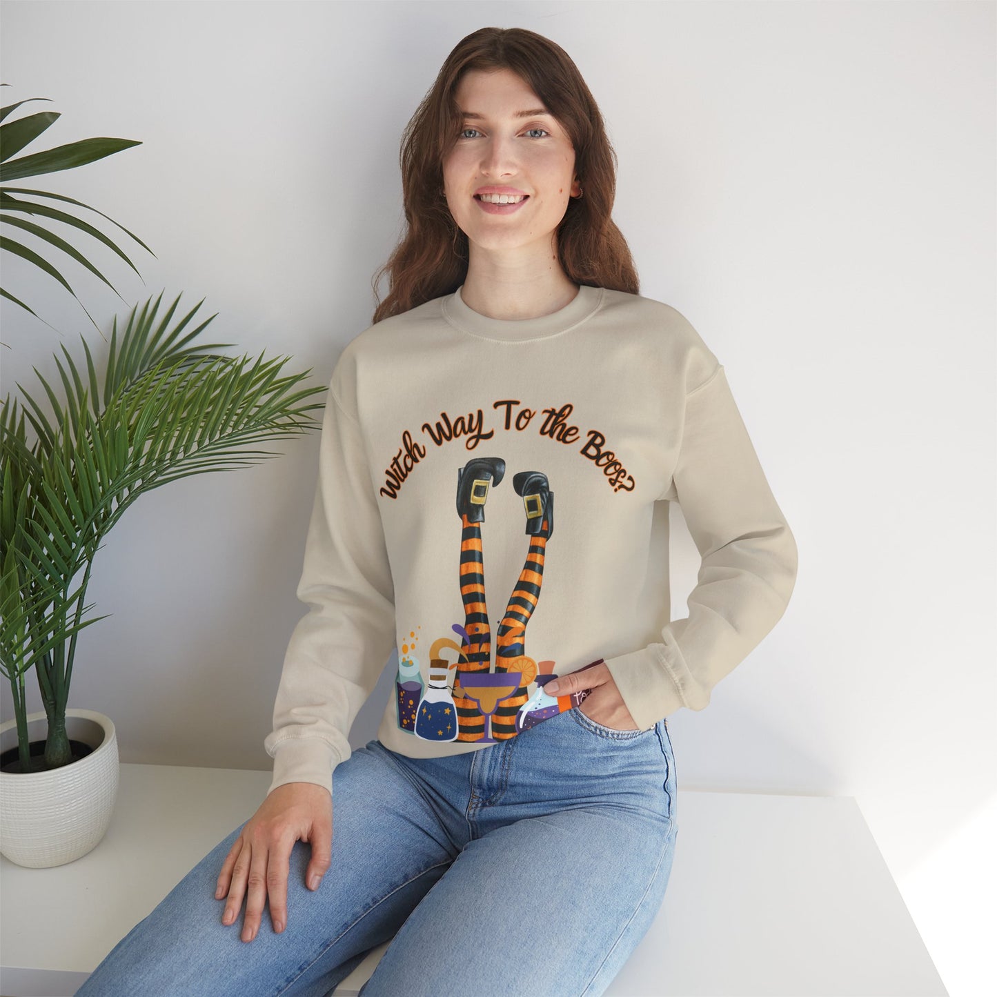 Witch Way To The Boos? Crewneck Sweatshirt