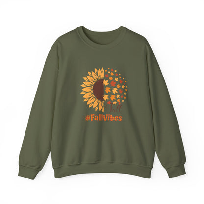 #FallVibes Sunflower Crewneck Sweatshirt