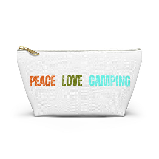 Peace Love Camping Accessory Pouch w T-bottom