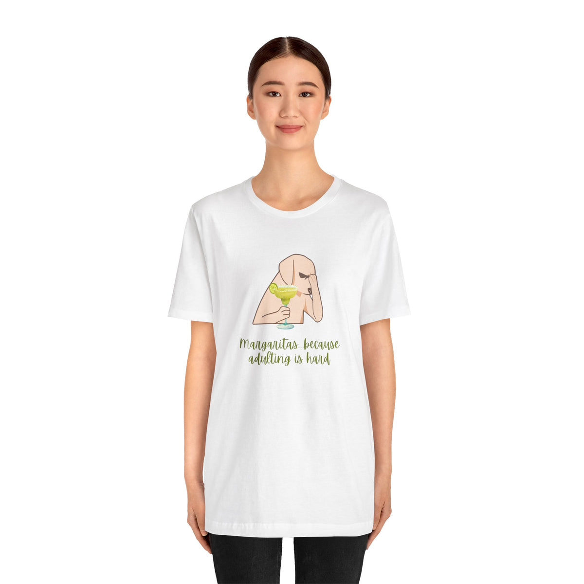 Margaritas...Because Adulting Is Hard | Unisex Jersey T-Shirt