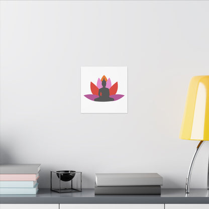 Buddha Lotus Canvas Print | Tropical | Meditation & Yoga Wall Art