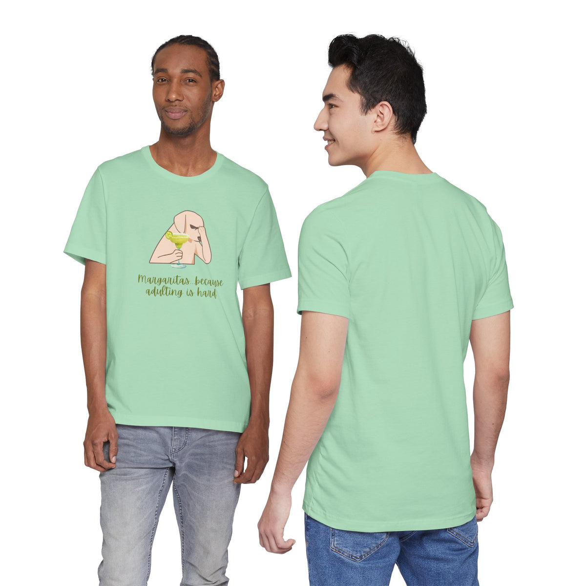Margaritas...Because Adulting Is Hard | Unisex Jersey T-Shirt