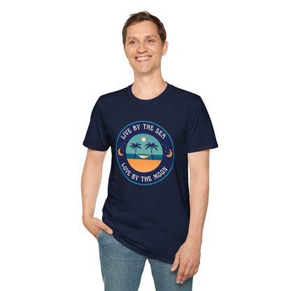 Live By The Sea Love By The Moon | Unisex Soft-style T-Shirt
