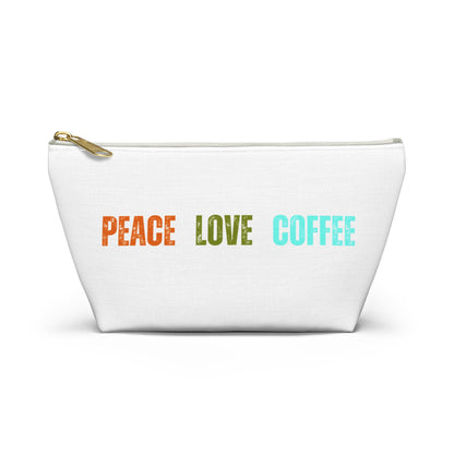 Peace Love Coffee Accessory Pouch w T-bottom