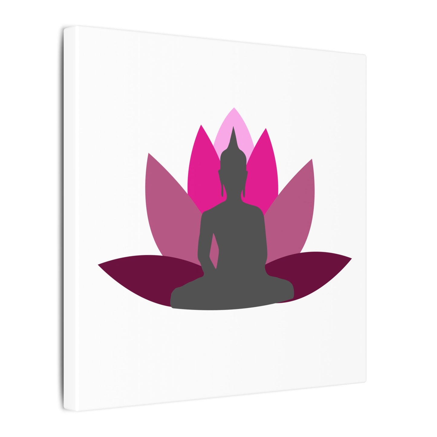 Buddha Lotus Canvas Print | Cerise | Meditation & Yoga Wall Art