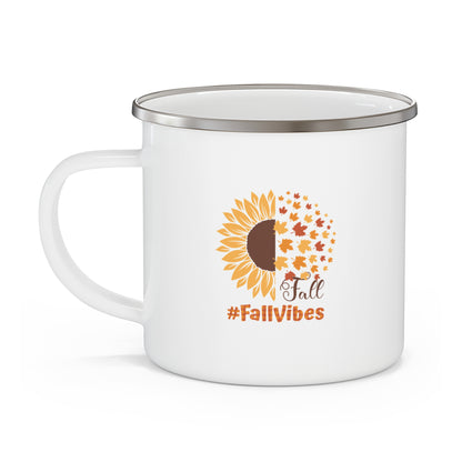 #FallVibes Enamel Camping Mug