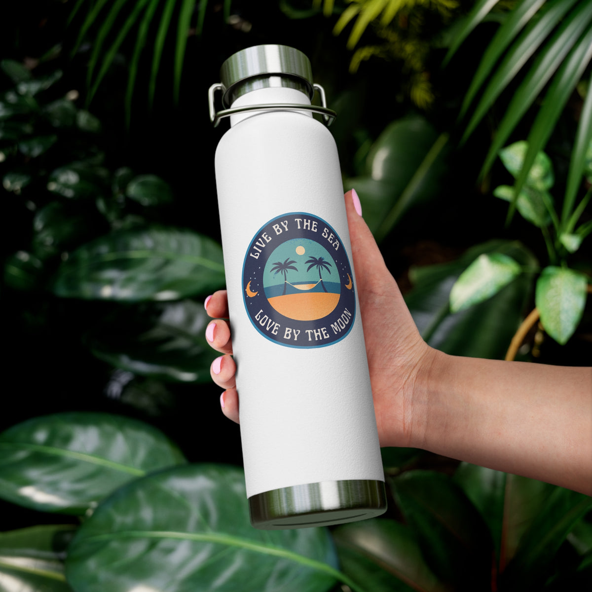 Live By The Sea Love By The Moon | 22oz Copper Insulated Bottle