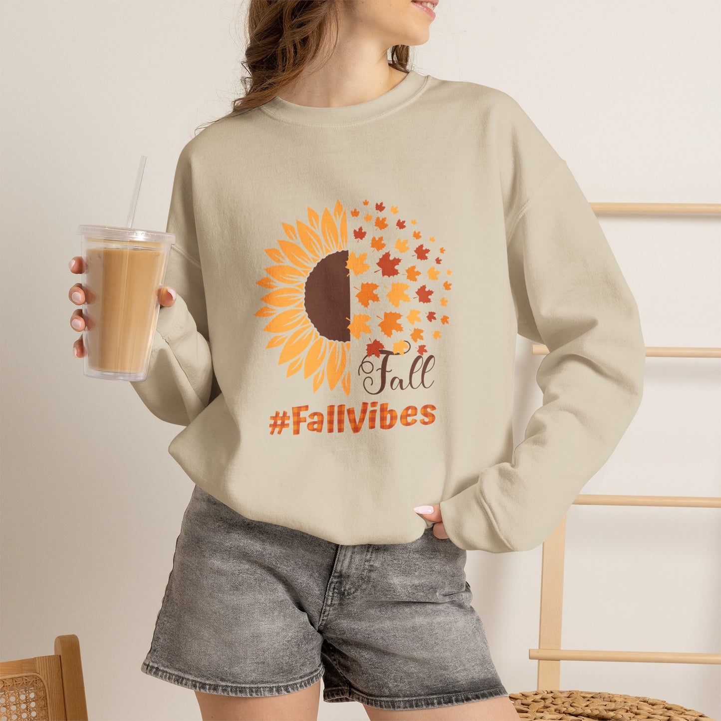 #FallVibes Unisex Heavy Blend Crewneck Sweatshirt