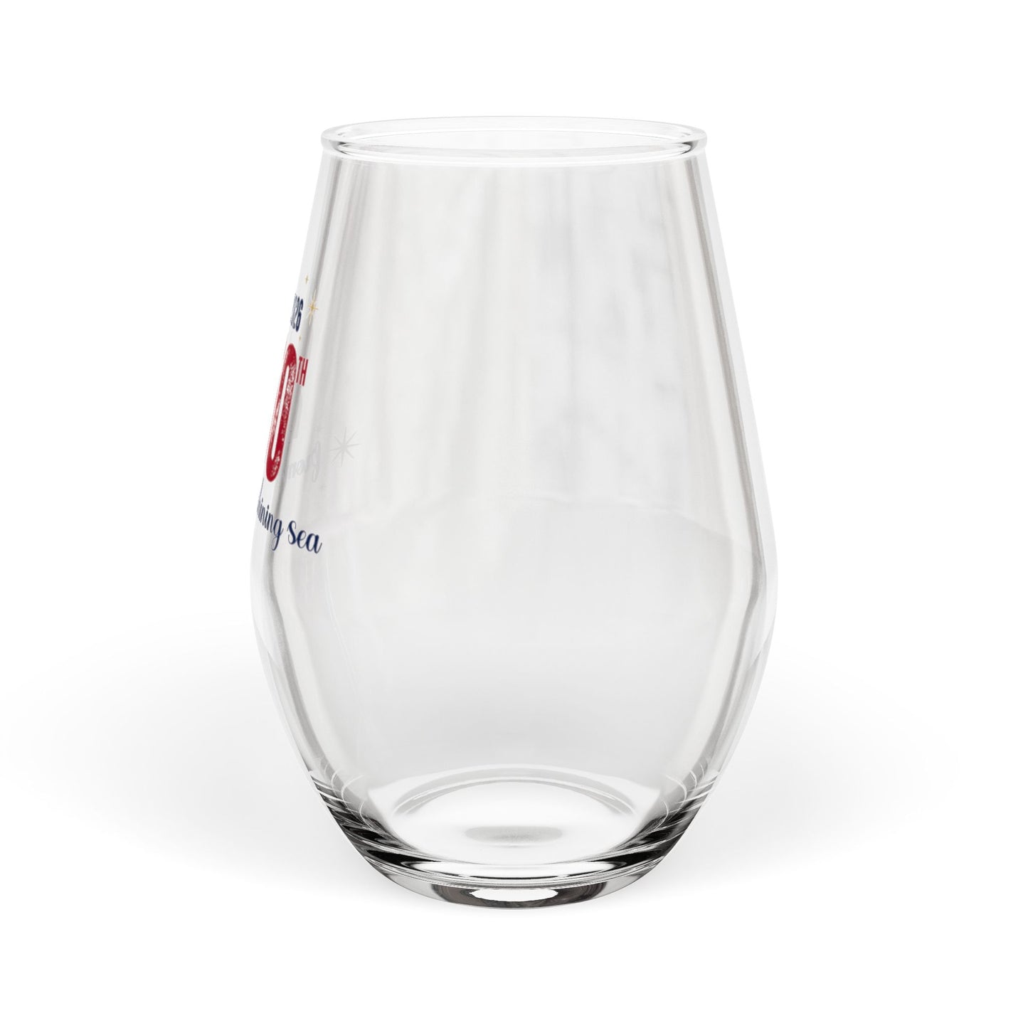 250th Anniversary Stemless Wine Glass — "From Sea to Shining Sea" — 1776-2026  — Commemorative USA Celebration Gift