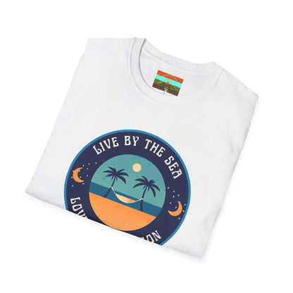 Live By The Sea Love By The Moon | Unisex Soft-style T-Shirt
