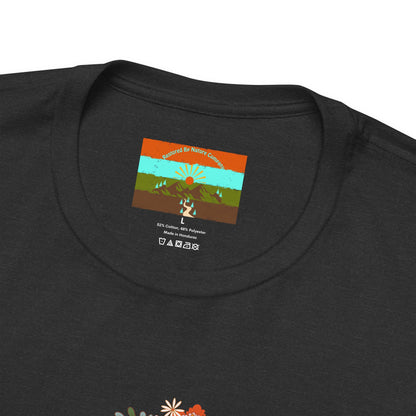 Vintage Floral Football Graphic Tee | 60s Hippie Style