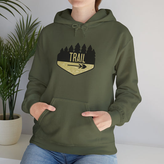 Wooden Hiking Trail Sign Hoodie