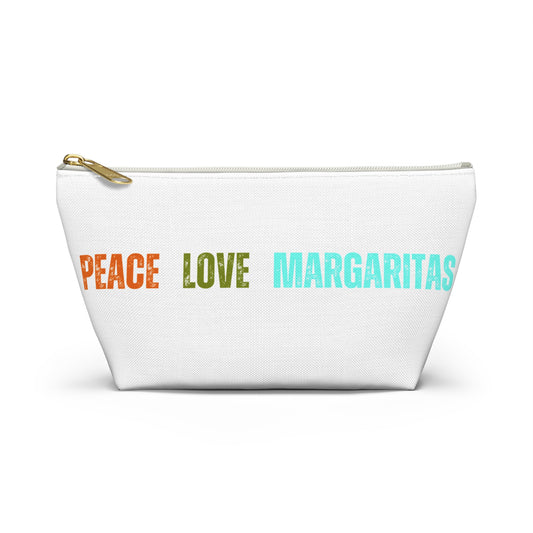 Peace Love Margaritas Accessory Pouch w T-bottom
