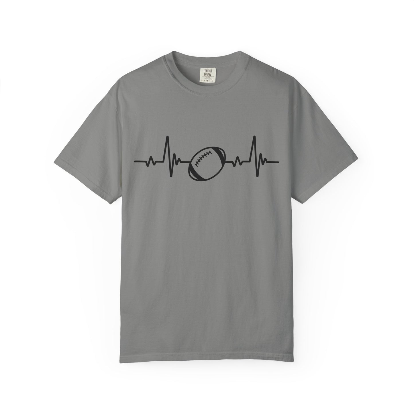 Football Heartbeat Graphic Tee | Soft Cotton T-Shirt for Football Fans