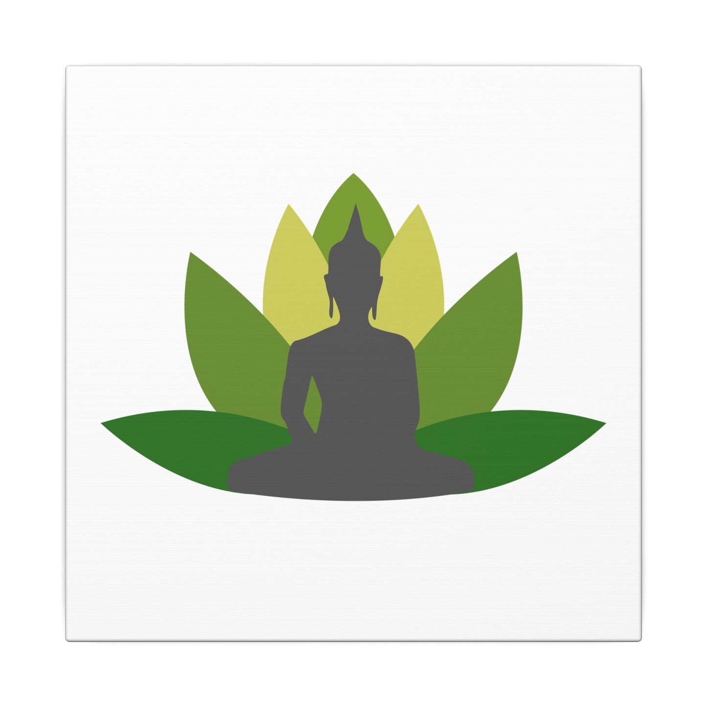 Buddha Lotus Canvas Print | Verde | Meditation & Yoga Wall Art