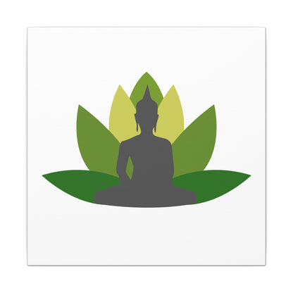 Buddha Lotus Canvas Print | Verde | Meditation & Yoga Wall Art
