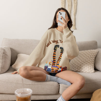 Witch Way To The Boos? Crewneck Sweatshirt
