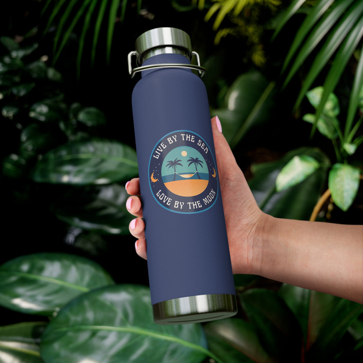 Live By The Sea Love By The Moon | 22oz Copper Insulated Bottle