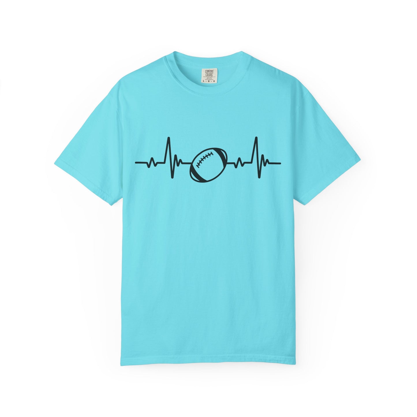Football Heartbeat Graphic Tee | Soft Cotton T-Shirt for Football Fans