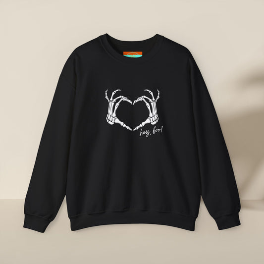 Hey Boo! Skeleton Hands Crewneck Sweatshirt