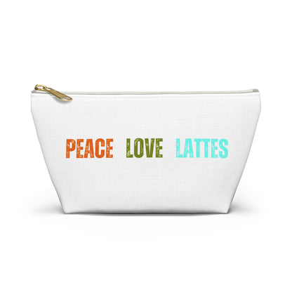 Peace Love Lattes Accessory Pouch w T-bottom