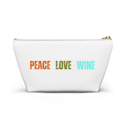Peace Love Wine Accessory Pouch w T-bottom