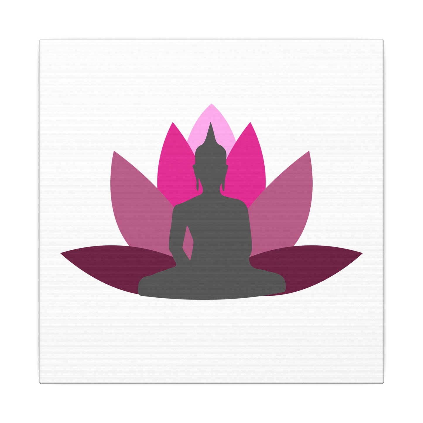 Buddha Lotus Canvas Print | Cerise | Meditation & Yoga Wall Art