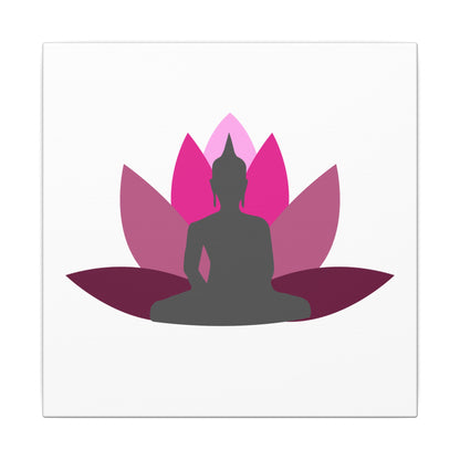 Buddha Lotus Canvas Print | Cerise | Meditation & Yoga Wall Art