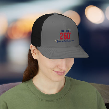 250th Anniversary Trucker Cap - "From Sea to Shining Sea" Patriotic Snapback Hat