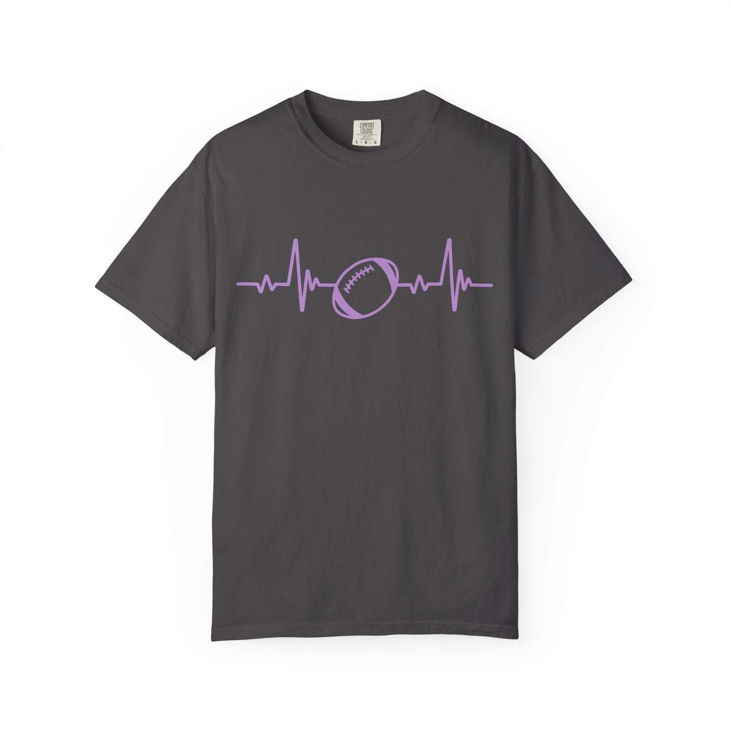 Football Heartbeat Graphic Tee | Soft Cotton T-Shirt for Football Fans