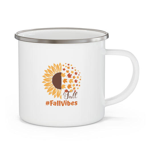 #FallVibes Enamel Camping Mug