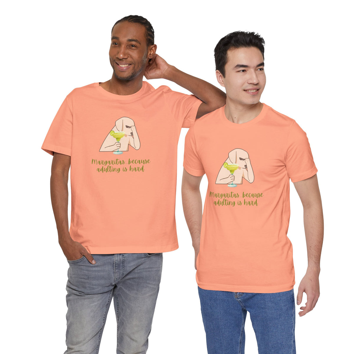 Margaritas...Because Adulting Is Hard | Unisex Jersey T-Shirt