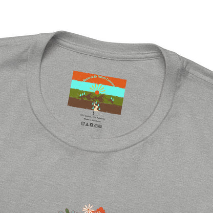 Vintage Floral Football Graphic Tee | 60s Hippie Style