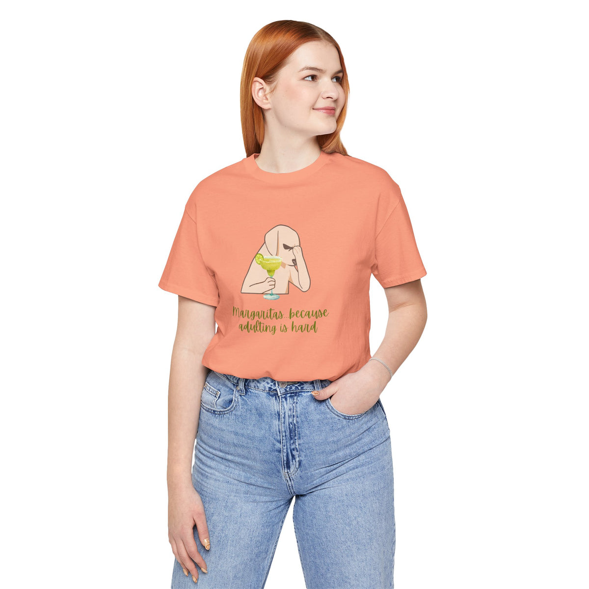 Margaritas...Because Adulting Is Hard | Unisex Jersey T-Shirt