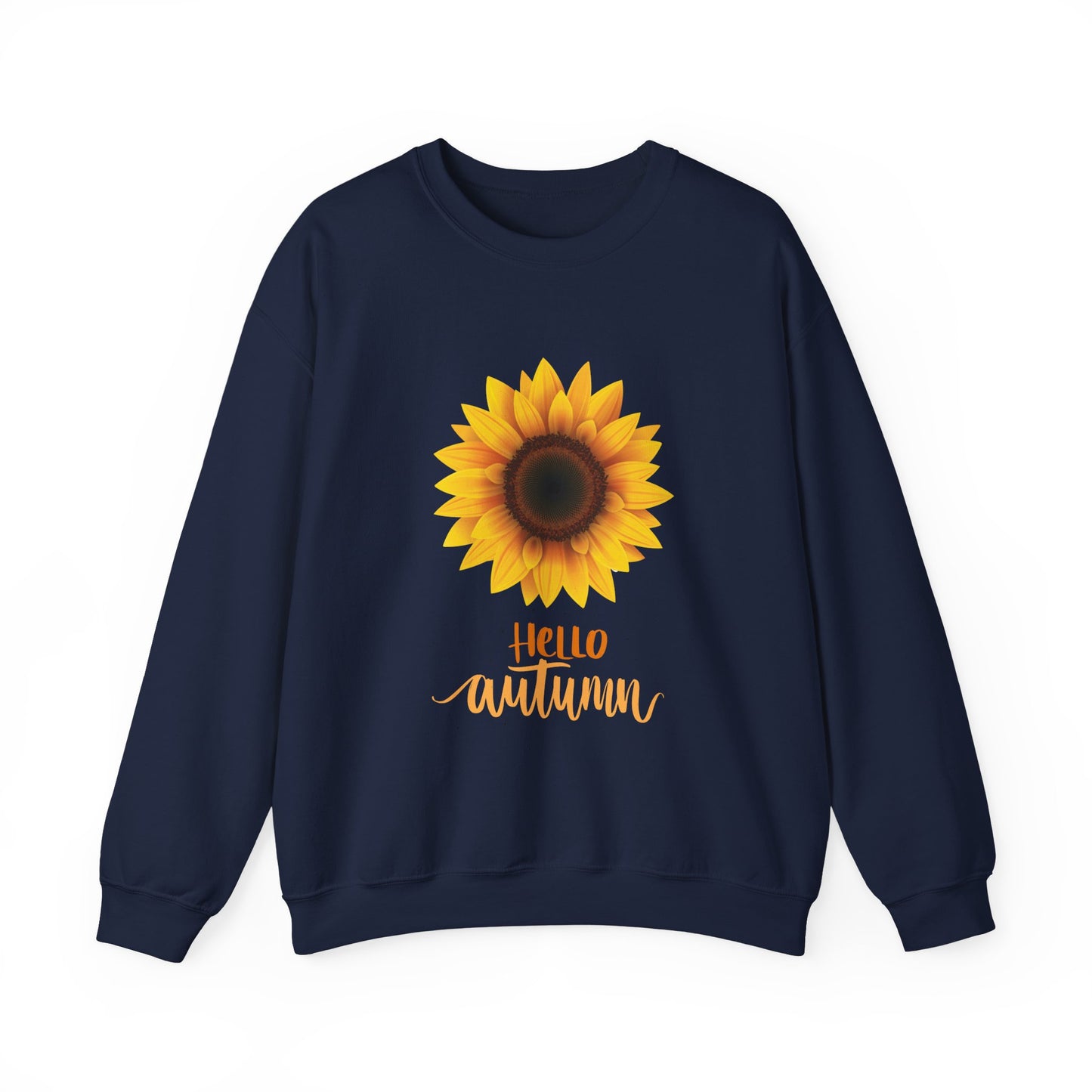 Hello Autumn Sunflower Crewneck Sweatshirt