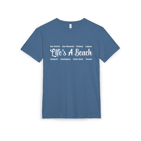 Life’s A Beach – Orange County Unisex Sueded T-Shirt | Beach Lover Tee