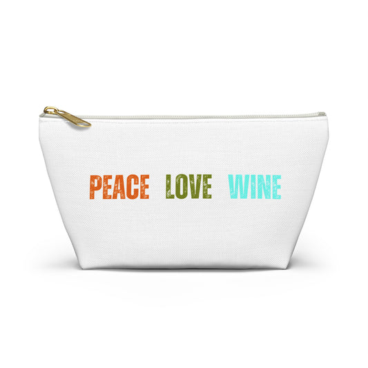 Peace Love Wine Accessory Pouch w T-bottom