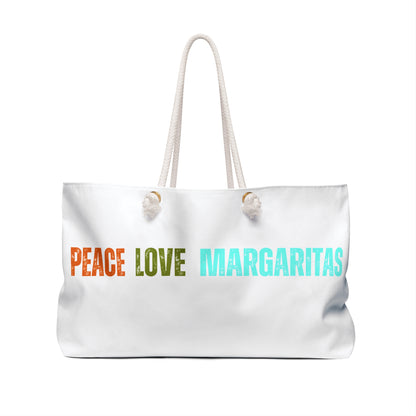 Peace Love Margaritas Canvas Weekender Bag