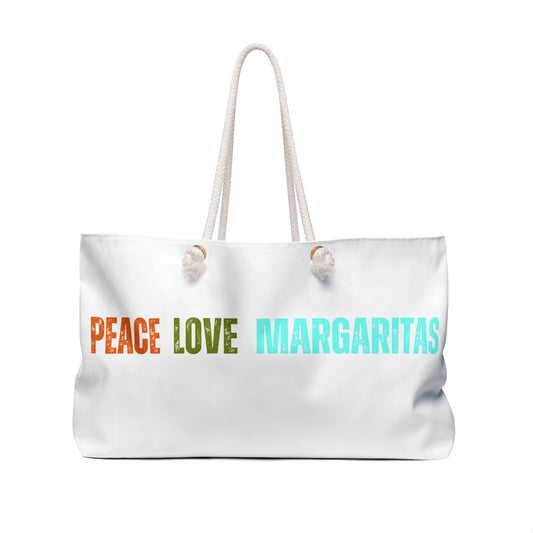Peace Love Margaritas Canvas Weekender Bag