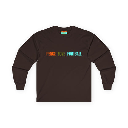 Peace Love Football Ultra Cotton Long Sleeve Tee