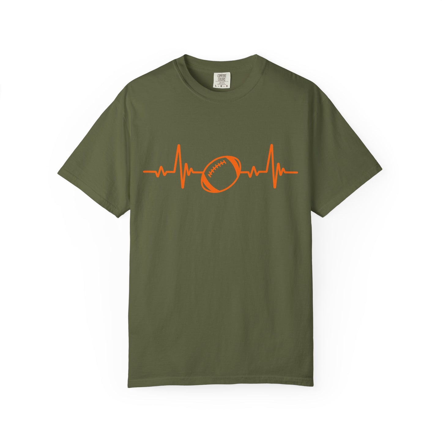 Football Heartbeat Graphic Tee | Soft Cotton T-Shirt for Football Fans